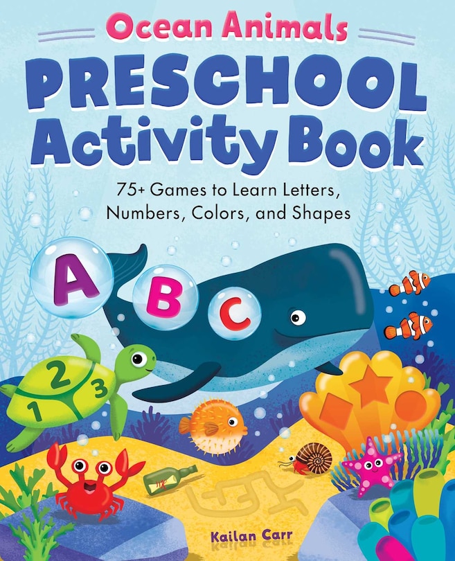 Front cover_Ocean Animals Preschool Activity Book