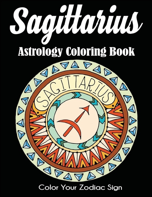Front cover_Sagittarius Astrology Coloring Book