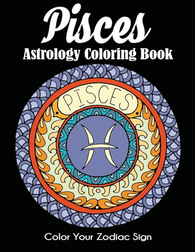 Front cover_Pisces Astrology Coloring Book