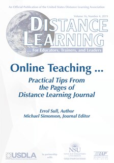 Front cover_Distance Learning Vol 16 Issue 4