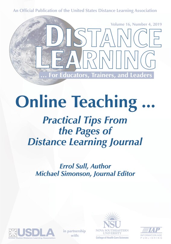 Front cover_Distance Learning Vol 16 Issue 4