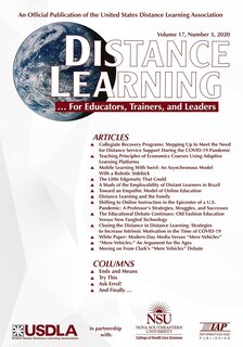 Front cover_Distance Learning Vol 17 Issue 3