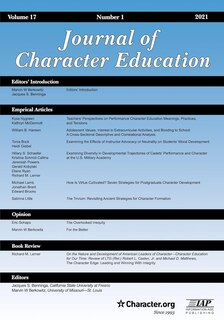 Front cover_Journal of Character Education Vol 17 Issue 1