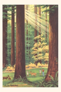Front cover_The Vintage Journal Redwoods Scene with People and Deer