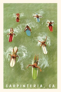 Front cover_The Vintage Journal Colorful Surfers and Surf Boards in Green Water, Carpinteria