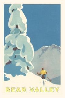 Front cover_The Vintage Journal Big Snowy Pine Tree and Skier, Bear Valley