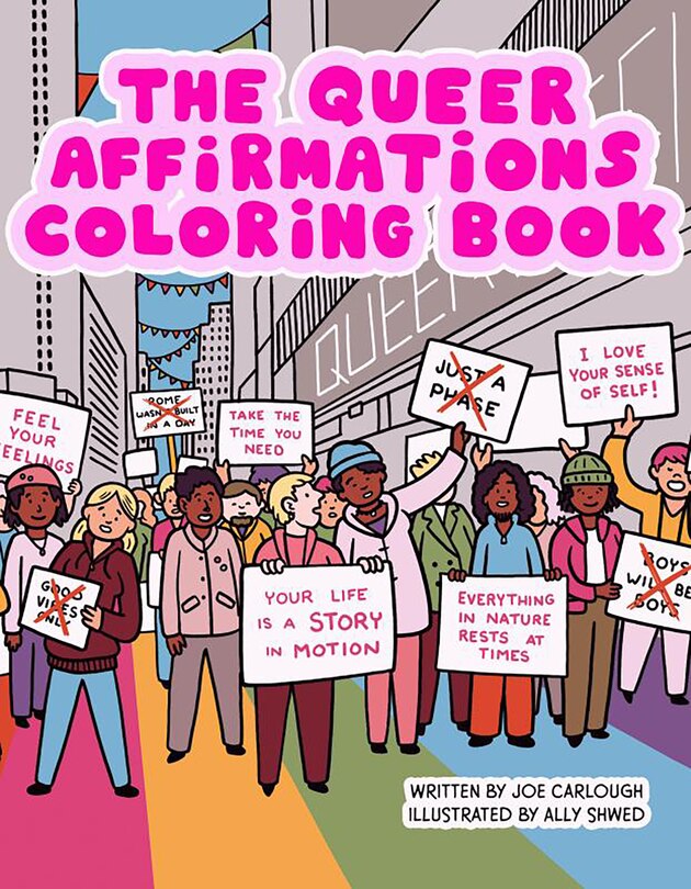 Front cover_Queer Affirmations Coloring Book, The