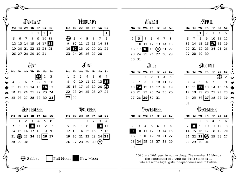 Front cover_The Practical Witch's Almanac 2026