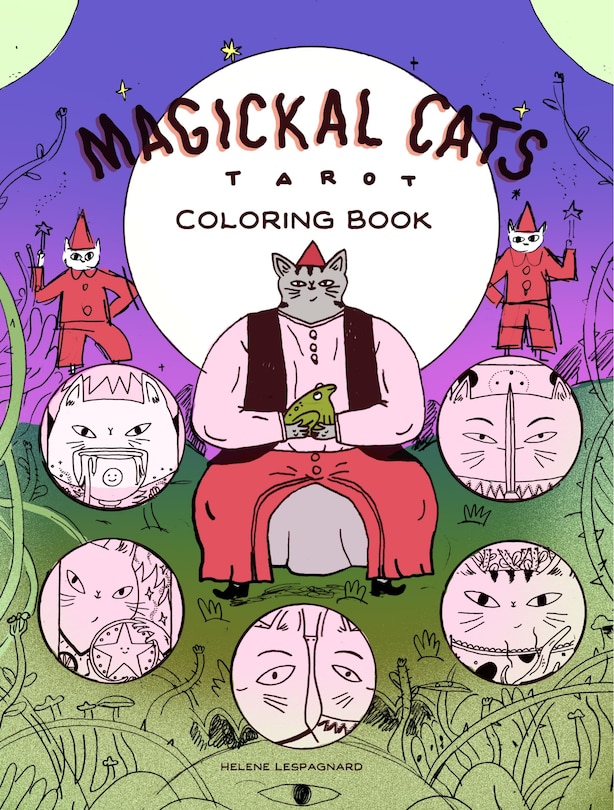 Front cover_Magickal Cats Tarot Coloring Book