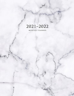 2021-2022 Monthly Planner: Large Two Year Planner With Marble Cover (volume 5)