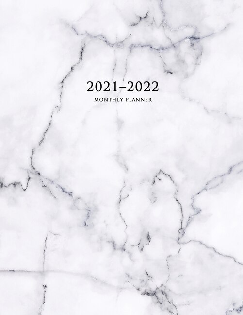 2021-2022 Monthly Planner: Large Two Year Planner With Marble Cover (volume 5)