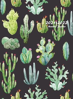 2021-2022 Monthly Planner: Large Two Year Planner With Beautiful Cactus Cover (hardcover)