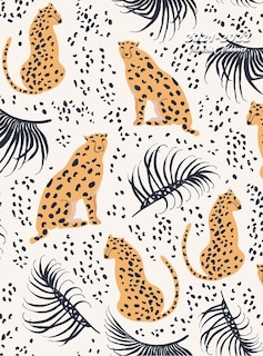 2021-2022 Monthly Planner: Large Two Year Planner (cheetahs With Palm Leaves Hardcover)