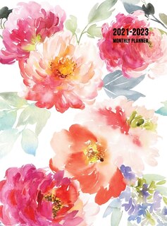 2021-2023 Monthly Planner: Large Three Year Planner With Floral Cover (volume 1 Hardcover)