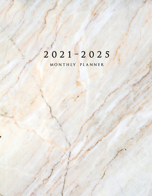 2021-2025 Monthly Planner: Large Five Year Planner With Marble Cover (volume 2)