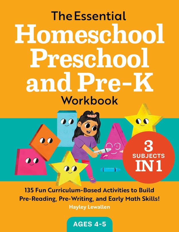 Front cover_The Essential Homeschool Preschool And Pre-k Workbook