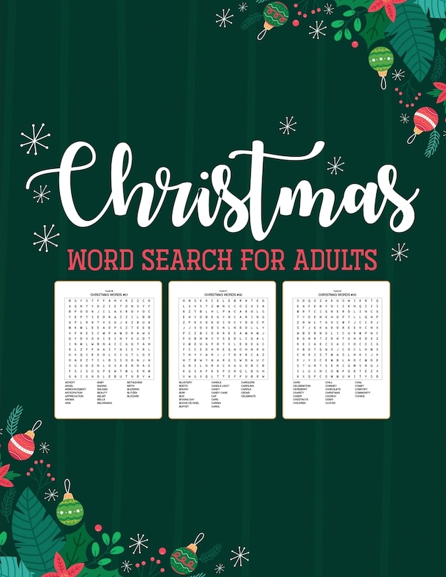 Couverture_Christmas Word Search For Adults