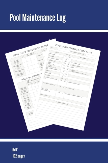 Front cover_Pool Maintenance Log