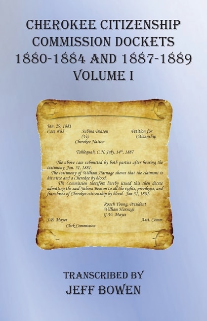 Front cover_Cherokee Citizenship Commission Dockets Volume I