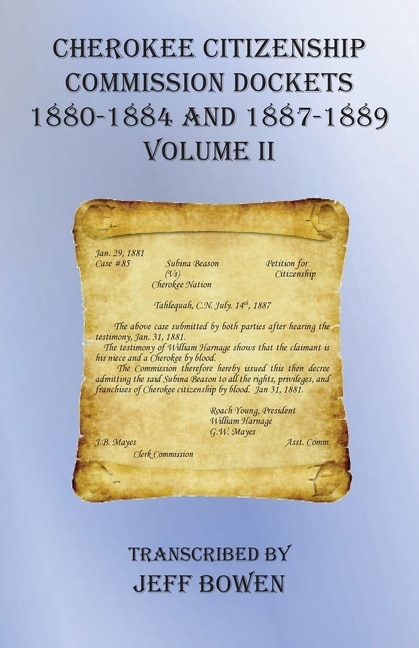 Couverture_Cherokee Citizenship Commission Dockets Volume Ii