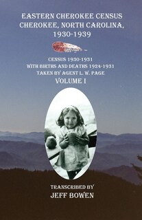 Couverture_Eastern Cherokee Census Cherokee, North Carolina 1930-1939 Census 1930-1931
