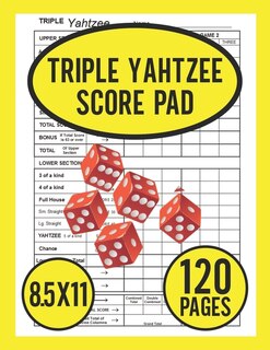 Triple Yahtzee Score Pad: Score Pads For Triple Yahtzee Game