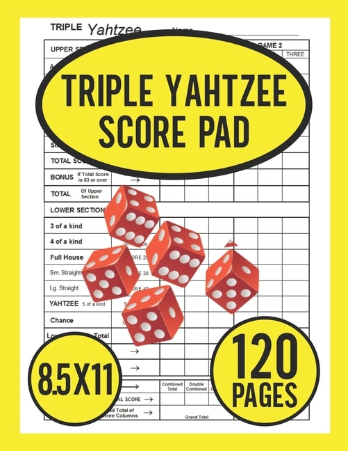 Triple Yahtzee Score Pad: Score Pads For Triple Yahtzee Game