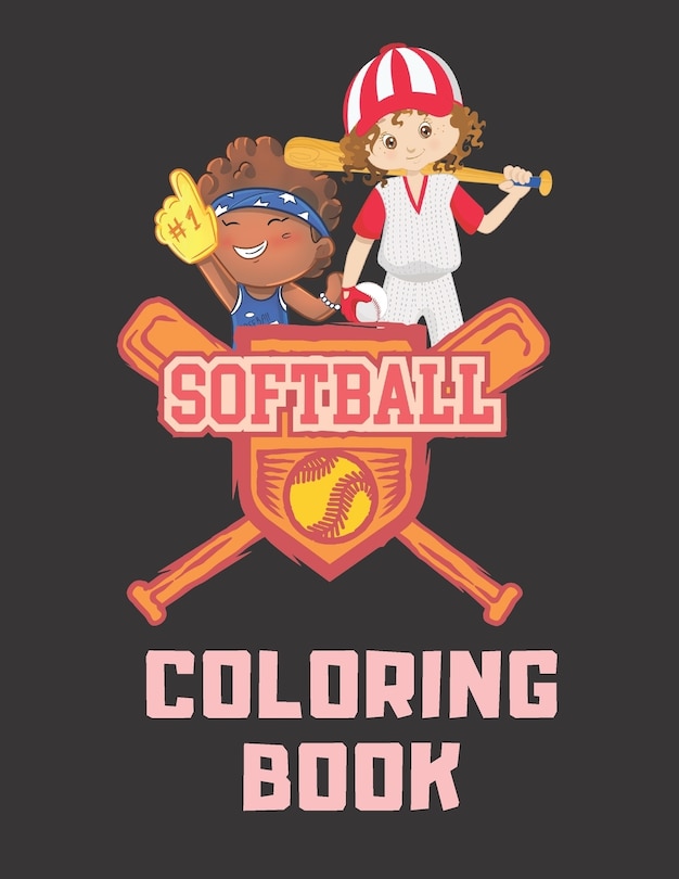 Front cover_Softball Coloring Book