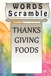 Couverture_word scramble THANKSGIVING FOODS games brain
