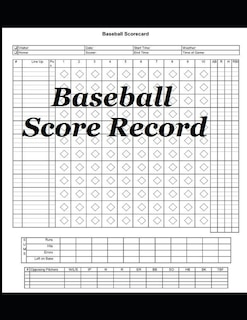 Front cover_Baseball Score Record