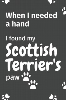 When I needed a hand, I found my Scottish Terrier's paw: For Scottish Terrier Puppy Fans