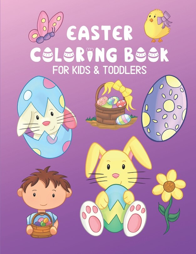 Front cover_Easter Coloring Book For Kids & Toddlers