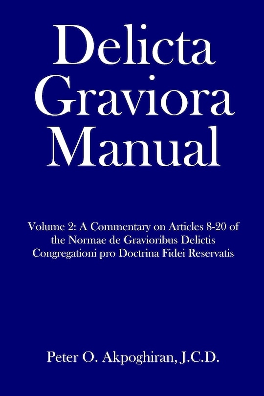 Couverture_Delicta Graviora Manual
