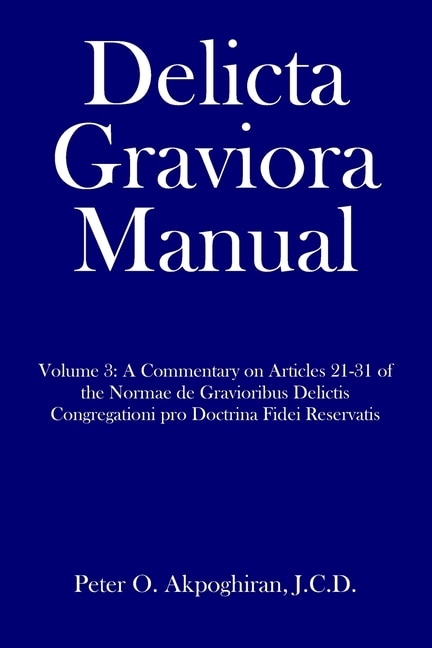 Front cover_Delicta Graviora Manual