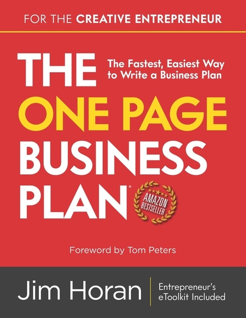 Couverture_The One Page Business Plan for the Creative Entrepreneur