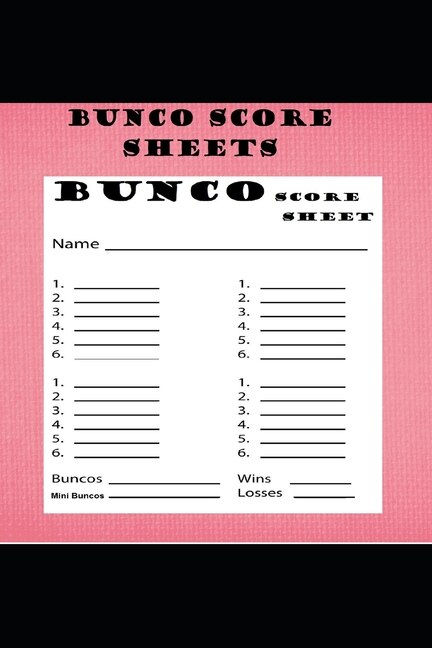 Front cover_Bunco Score Sheets