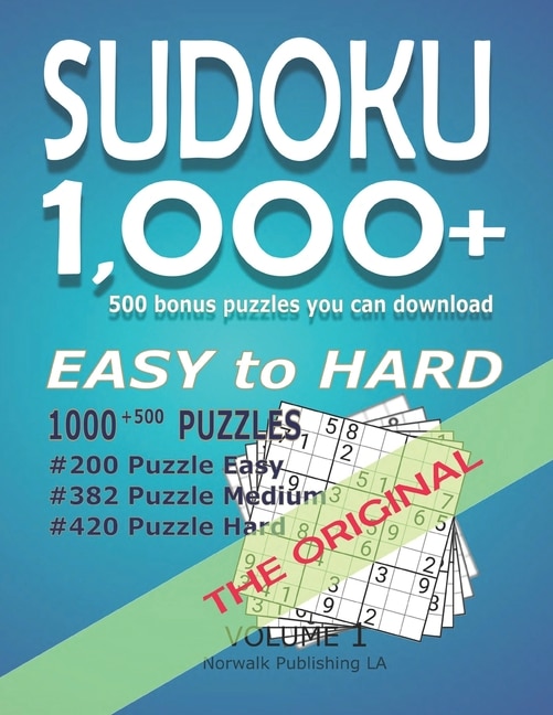 Front cover_1,000+ Sudoku Puzzles Easy to Hard