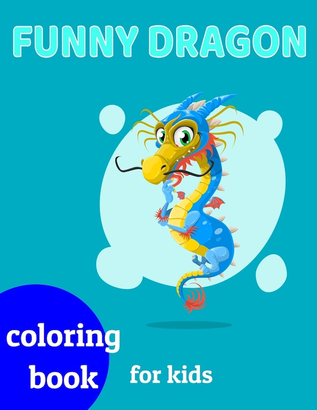 Front cover_Funny Dragons coloring book for kids