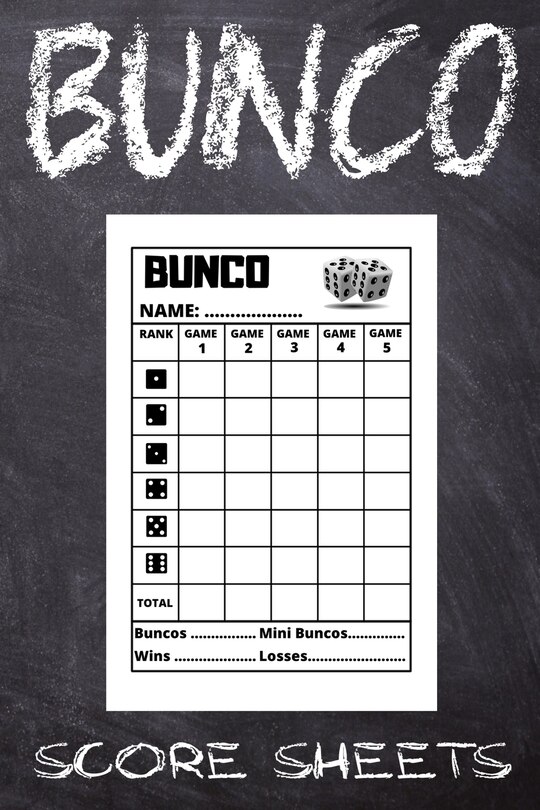 Front cover_Bunco Score Sheets
