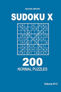 Couverture_Sudoku X - 200 Normal Puzzles 9x9 (Volume 10)