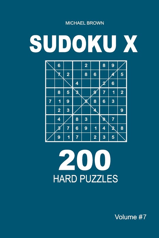 Front cover_Sudoku X - 200 Hard Puzzles 9x9 (Volume 7)