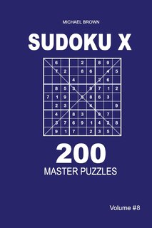 Front cover_Sudoku X - 200 Master Puzzles 9x9 (Volume 8)