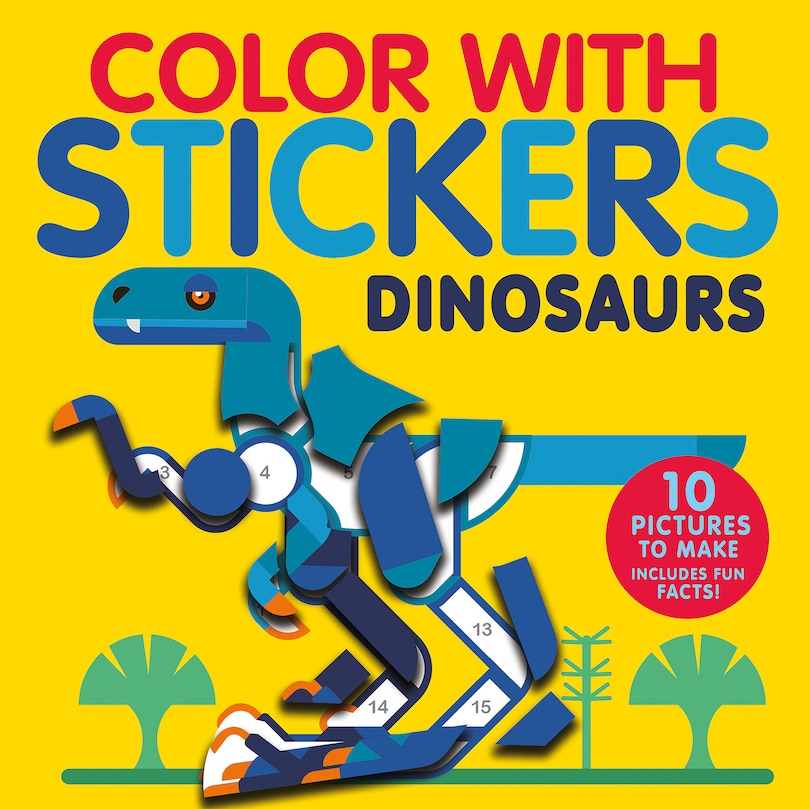 Front cover_Color with Stickers: Dinosaurs