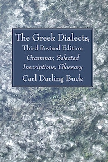 Couverture_The Greek Dialects, Third Revised Edition