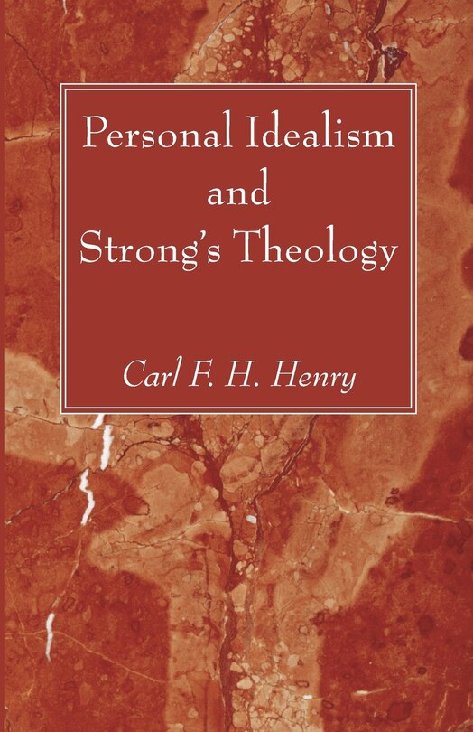 Couverture_Personal Idealism and Strong's Theology