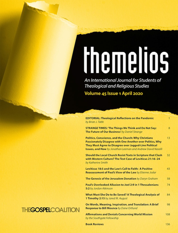 Front cover_Themelios, Volume 45, Issue 1