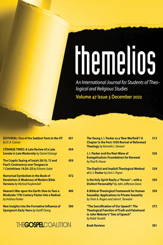 Front cover_Themelios, Volume 47, Issue 3