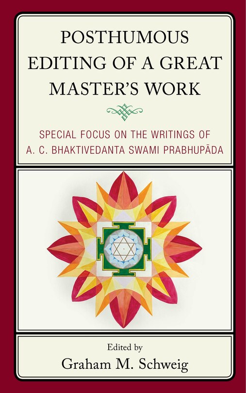 Front cover_Posthumous Editing of a Great Master's Work