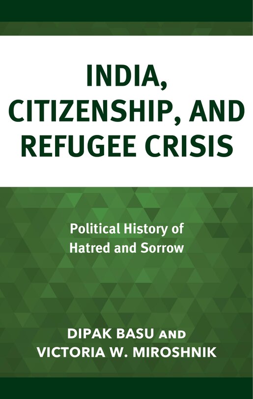 Couverture_India, Citizenship, and Refugee Crisis