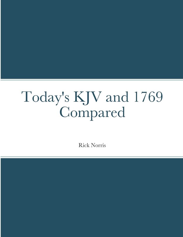 Couverture_Today's KJV and 1769 Compared